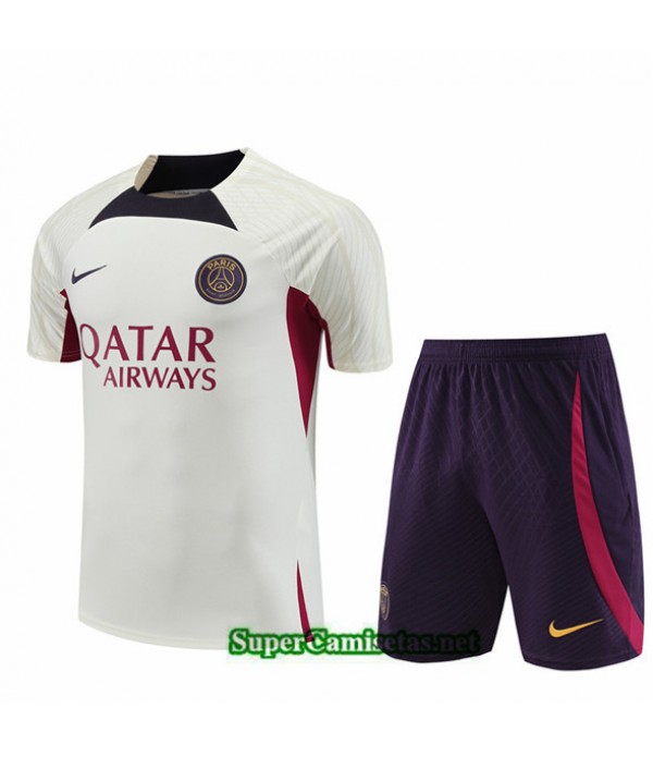 Tailandia Camiseta Kit De Entrenamiento Psg Beige 2023/24