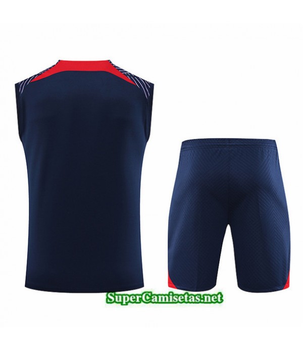 Tailandia Camiseta Kit De Entrenamiento Psg Chaleco Azul 2023/24