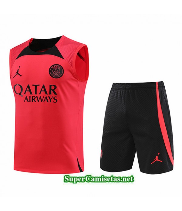 Tailandia Camiseta Kit De Entrenamiento Psg Chaleco Rojo 2023/24