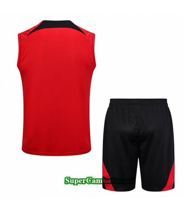 Tailandia Camiseta Kit De Entrenamiento Psg Chaleco Rojo 2023/24