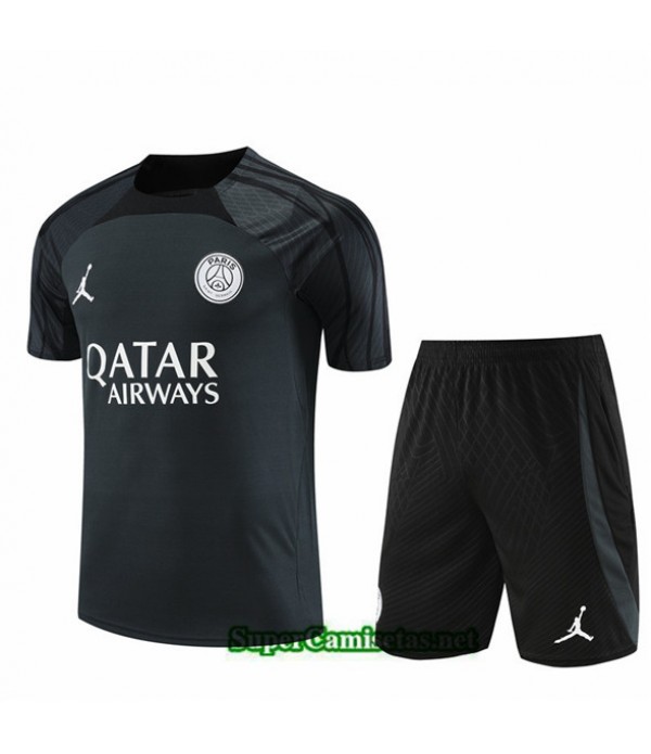 Tailandia Camiseta Kit De Entrenamiento Psg Gris 2023/24