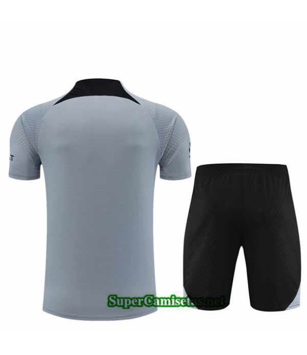 Tailandia Camiseta Kit De Entrenamiento Psg Gris 2023/24
