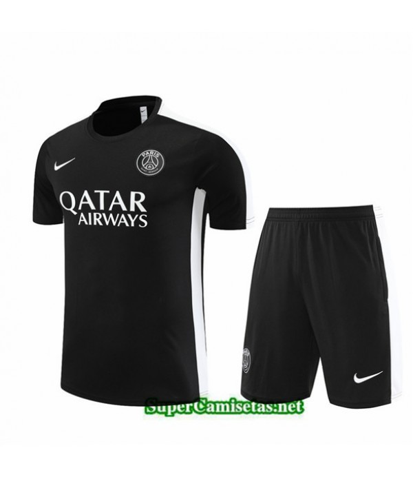 Tailandia Camiseta Kit De Entrenamiento Psg Negro 2023/24