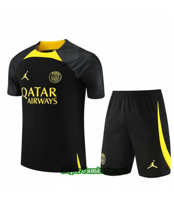 Tailandia Camiseta Kit De Entrenamiento Psg Negro 2023/24