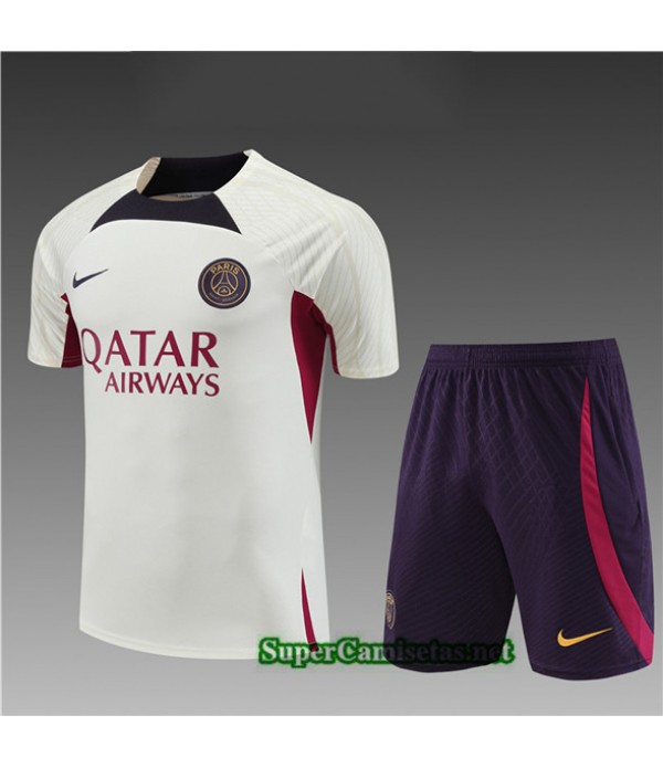 Tailandia Camiseta Kit De Entrenamiento Psg Niño Albaricoque 2023/24