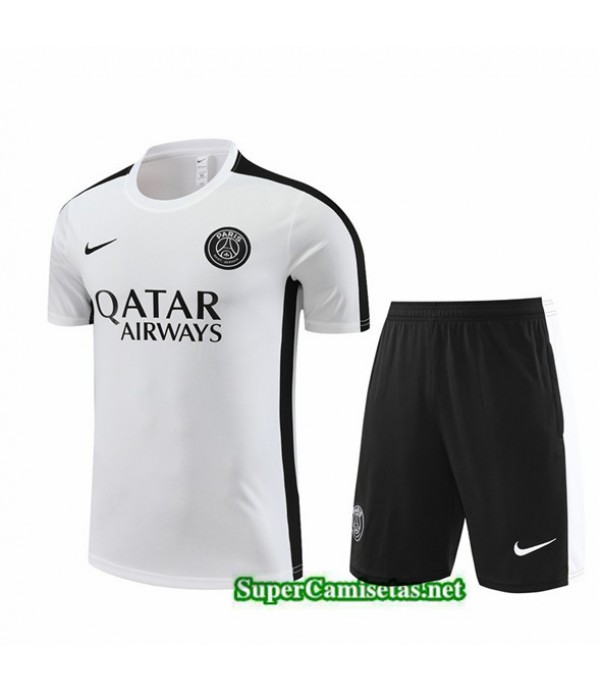 Tailandia Camiseta Kit De Entrenamiento Psg Niño Blanco 2023/24