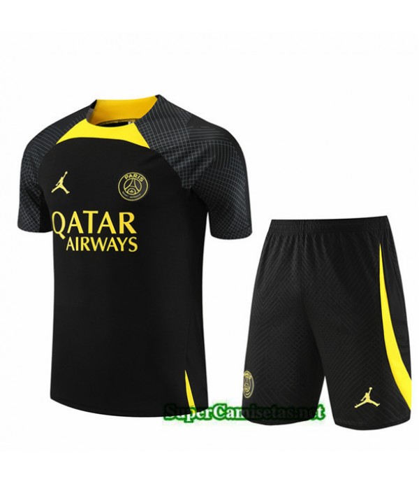 Tailandia Camiseta Kit De Entrenamiento Psg Niño Negro 2023/24