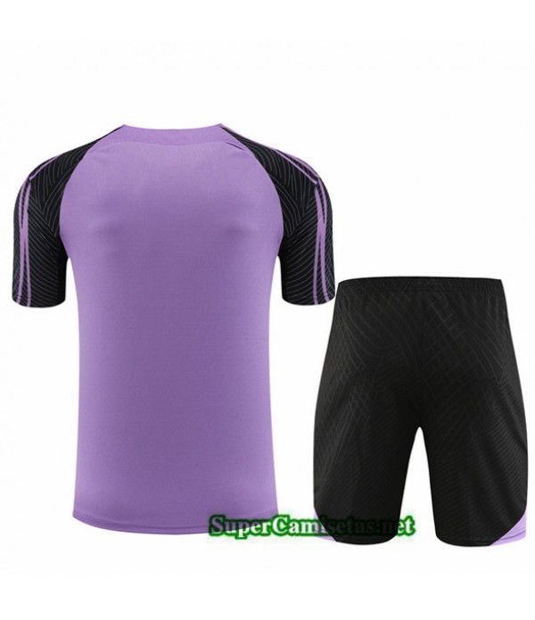 Tailandia Camiseta Kit De Entrenamiento Psg Niño Púrpura 2023/24