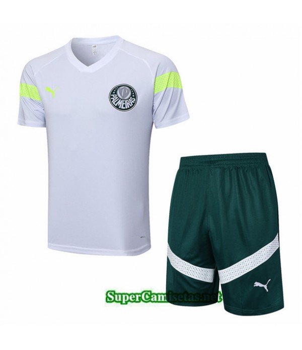 Tailandia Camiseta Kit De Entrenamiento Palmeiras Blanco 2023/24