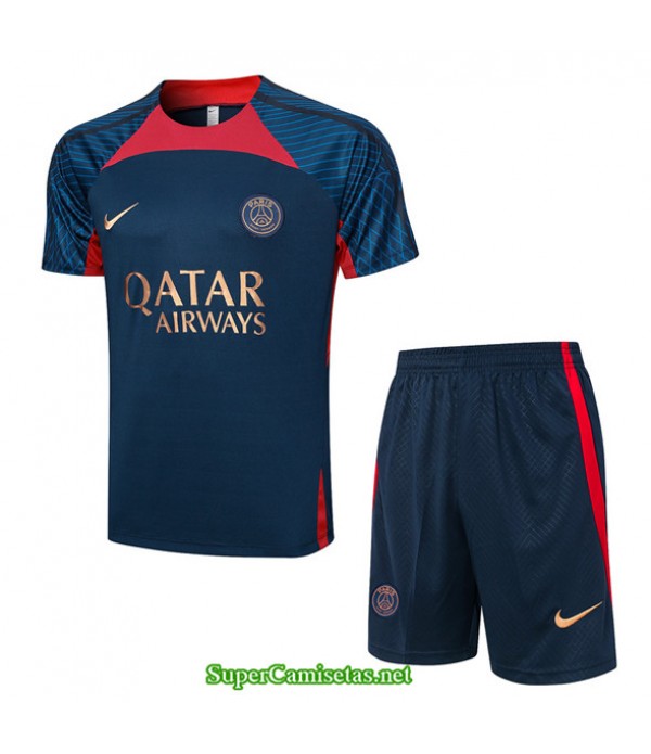 Tailandia Camiseta Kit De Entrenamiento Paris Psg Azul Real 2023/24