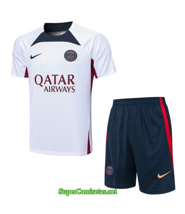 Tailandia Camiseta Kit De Entrenamiento Paris Psg Blanco 2023/24