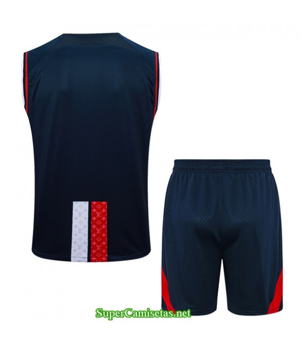 Tailandia Camiseta Kit De Entrenamiento Paris Psg Chaleco Azul 2023/24