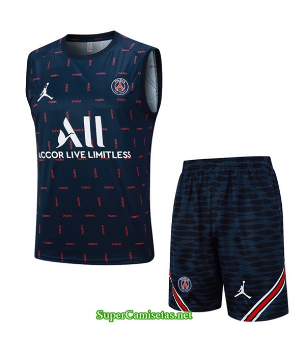 Tailandia Camiseta Kit De Entrenamiento Paris Psg Chaleco Azul Real 2023/24