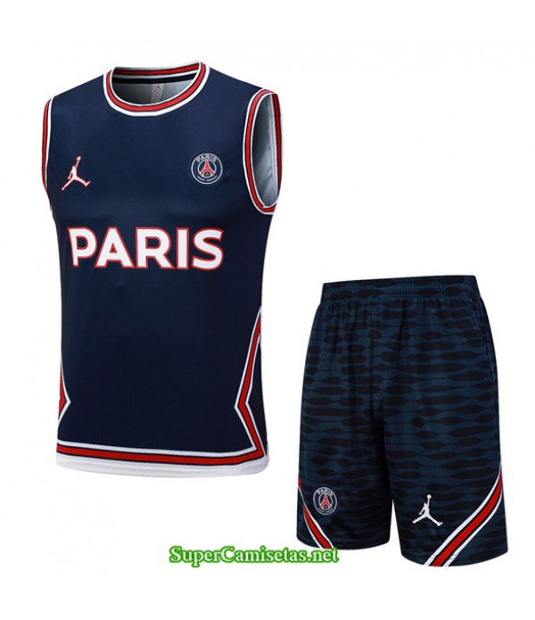 Tailandia Camiseta Kit De Entrenamiento Paris Psg Chaleco Azul Real 2023/24