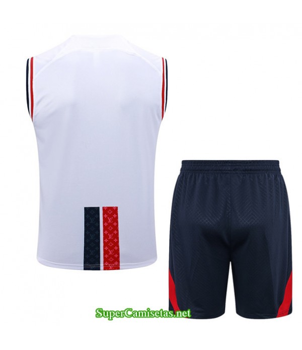 Tailandia Camiseta Kit De Entrenamiento Paris Psg Chaleco Blanco 2023/24