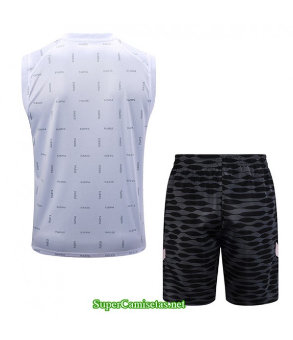 Tailandia Camiseta Kit De Entrenamiento Paris Psg Chaleco Blanco 2023/24
