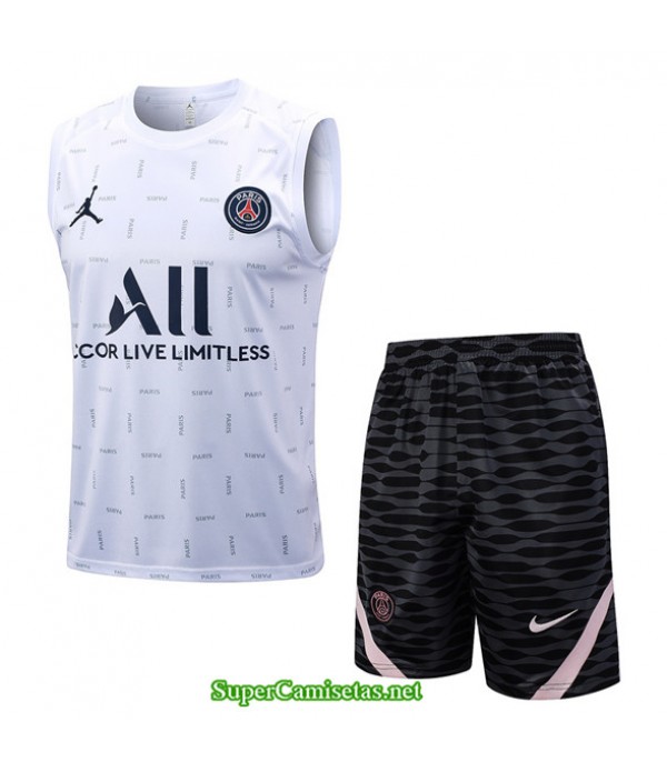 Tailandia Camiseta Kit De Entrenamiento Paris Psg Chaleco Blanco 2023/24
