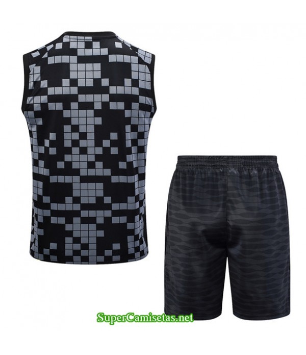Tailandia Camiseta Kit De Entrenamiento Paris Psg Chaleco Gris 2023/24