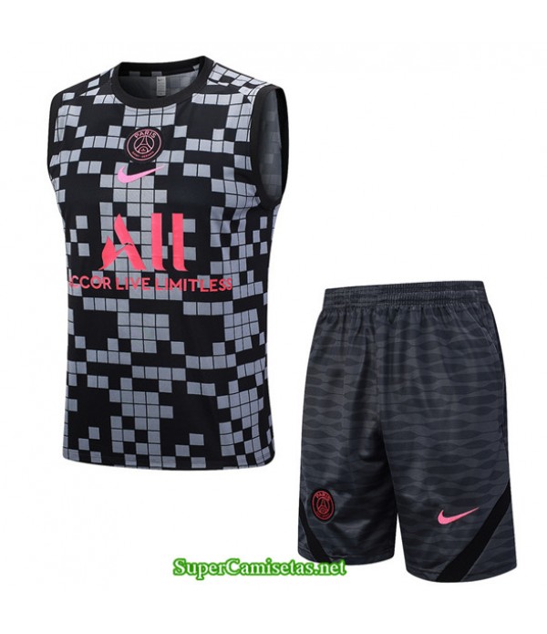 Tailandia Camiseta Kit De Entrenamiento Paris Psg Chaleco Gris 2023/24