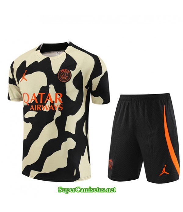 Tailandia Camiseta Kit De Entrenamiento Paris Psg Niño Negro 2023/24