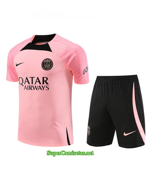 Tailandia Camiseta Kit De Entrenamiento Paris Psg Rosa 2023/24