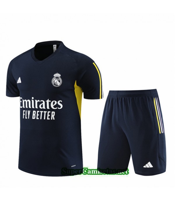 Tailandia Camiseta Kit De Entrenamiento Real Madrid Azul Marino 2023/24