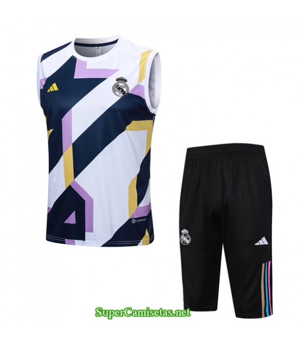 Tailandia Camiseta Kit De Entrenamiento Real Madrid Chaleco Blanco 2023/24