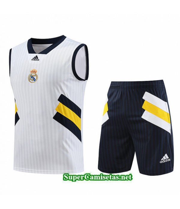 Tailandia Camiseta Kit De Entrenamiento Real Madrid Chaleco Blanco 2023/24