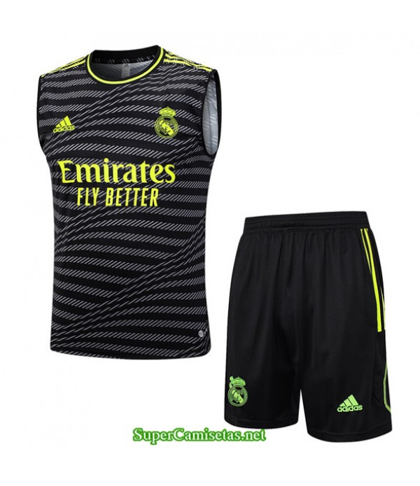 Tailandia Camiseta Kit De Entrenamiento Real Madrid Chaleco Negro 2023/24