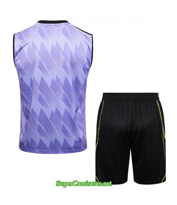 Tailandia Camiseta Kit De Entrenamiento Real Madrid Chaleco Púrpura 2023/24