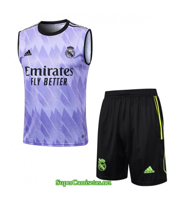 Tailandia Camiseta Kit De Entrenamiento Real Madrid Chaleco Púrpura 2023/24