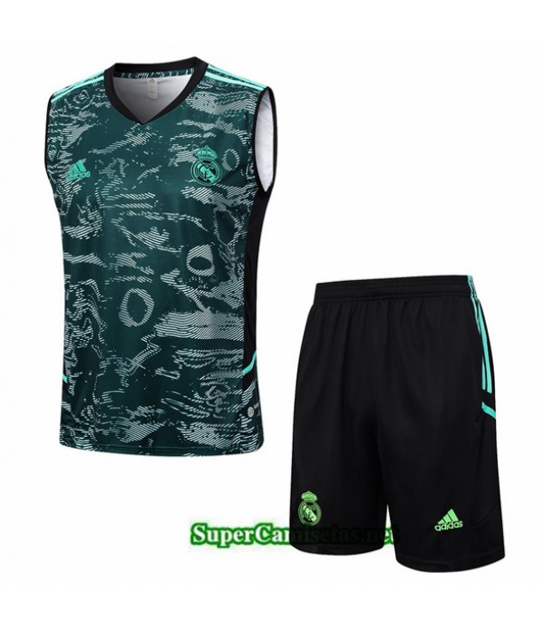 Tailandia Camiseta Kit De Entrenamiento Real Madrid Chaleco Verde 2023/24