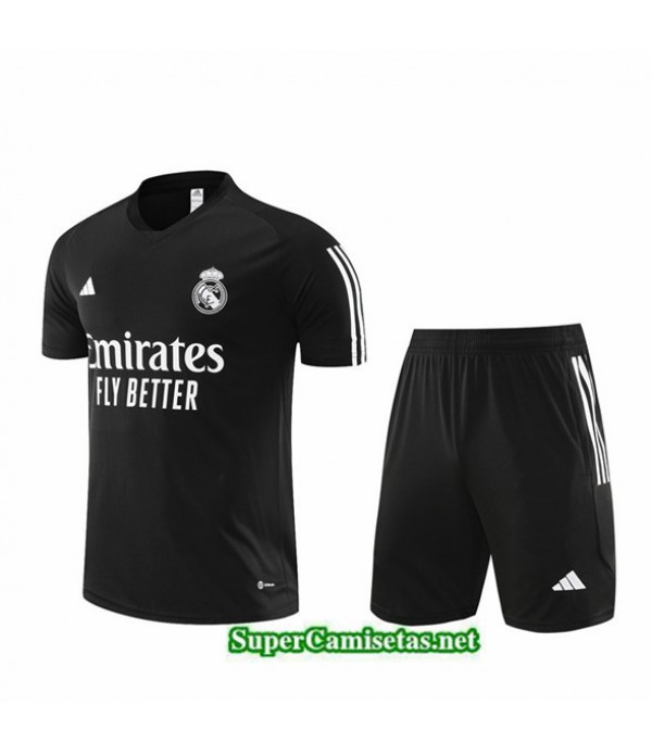 Tailandia Camiseta Kit De Entrenamiento Real Madrid Negro 2023/24