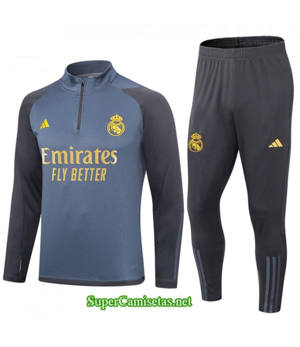 Tailandia Chándal Real Madrid Niño Azul/gris 2023/24