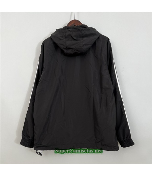 Tailandia Chaqueta Rompevientos Flamengo Negro 2023/24