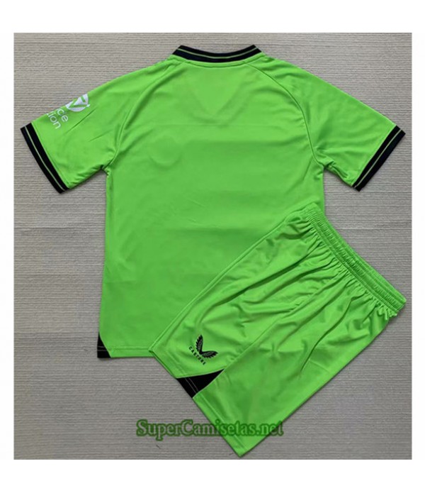 Tailandia Equipacion Camiseta Aston Villa Niño Portero Verde 2023/24