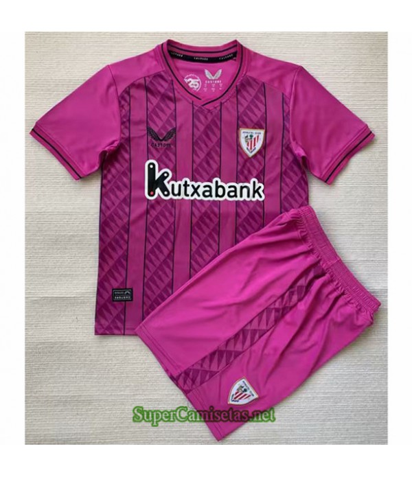 Tailandia Equipacion Camiseta Athletic De Bilbao Niño Portero Rosa 2023/24