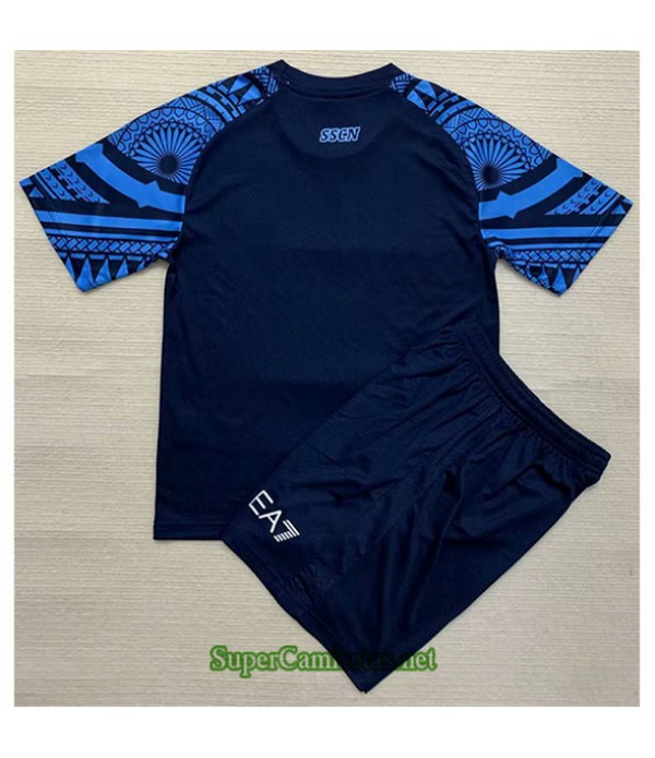 Tailandia Equipacion Camiseta Napoli Niño Training Azul 2023/24