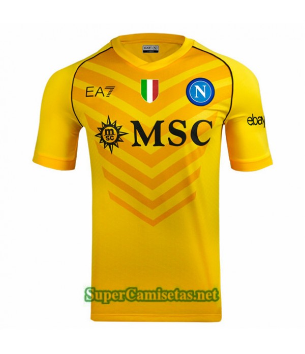 Tailandia Equipacion Camiseta Napoli Portero Amarillo 2023/24