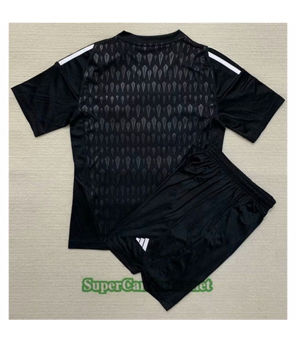 Tailandia Equipacion Camiseta Real Madrid Niño Portero Negro 2023/24