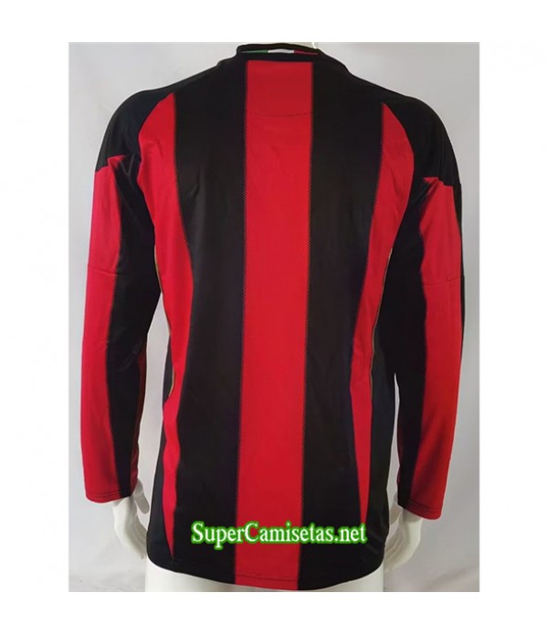 Tailandia Primera Equipacion Camiseta Clasicas Ac Milan Manga Larga Hombre 2010 11