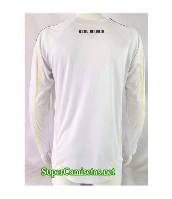 Tailandia Primera Equipacion Camiseta Clasicas Real Madrid Manga Larga Hombre 2009 10