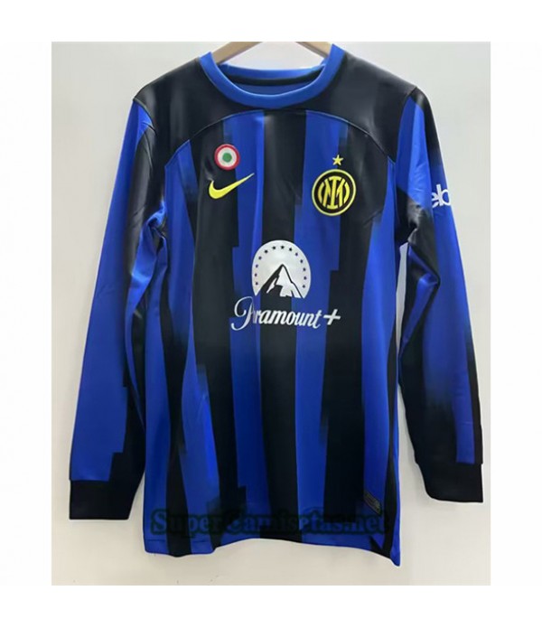 Tailandia Primera Equipacion Camiseta Inter Milan Manga Larga 2023/24