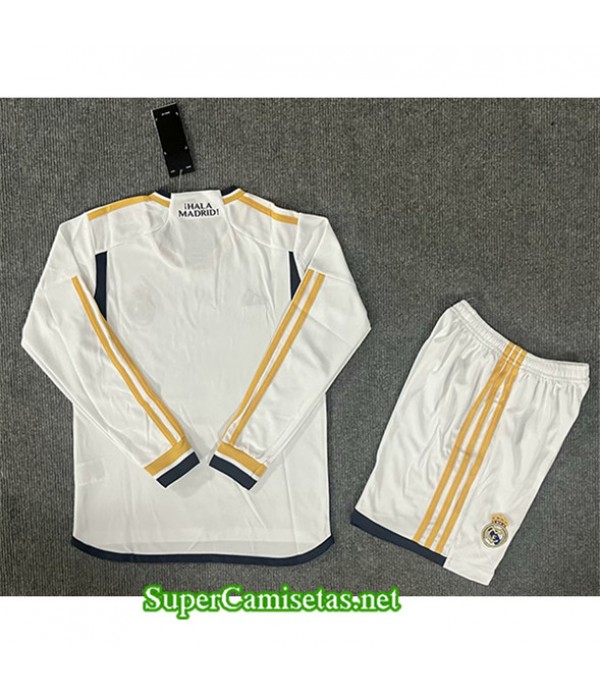 Tailandia Primera Equipacion Camiseta Real Madrid Niño Manga Larga 2023/24