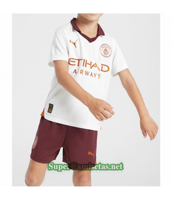 Tailandia Segunda Equipacion Camiseta Manchester City Niño 2023/24