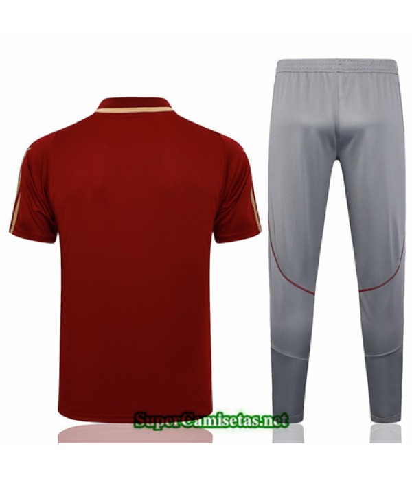 Tailandia Camiseta Kit De Entrenamiento Arsenal Polo Rojo Granate 2024