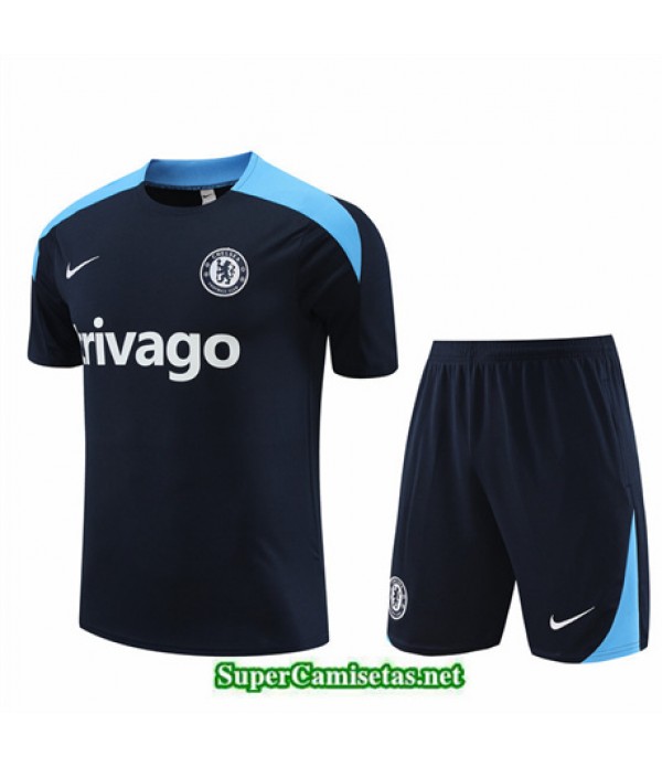Tailandia Camiseta Kit De Entrenamiento Chelsea Azul Marino 2024