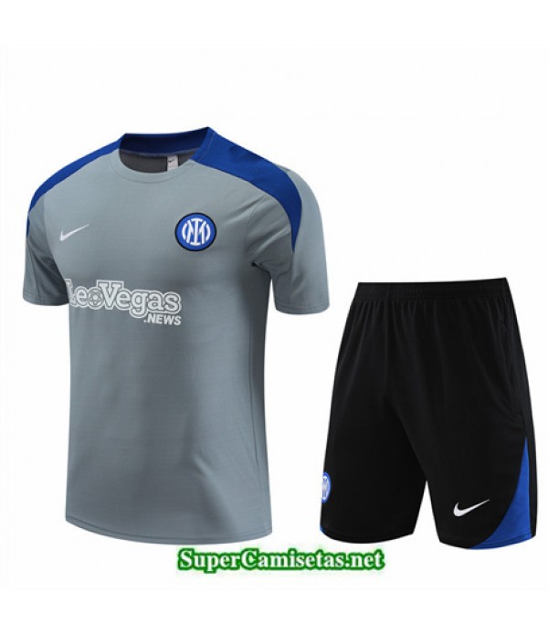 Tailandia Camiseta Kit De Entrenamiento Inter Milan Gris 2024
