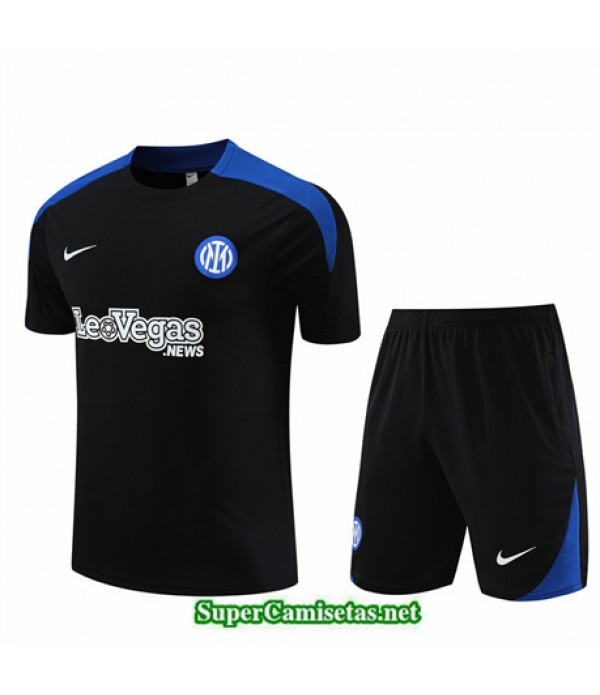 Tailandia Camiseta Kit De Entrenamiento Inter Milan Negro 2024