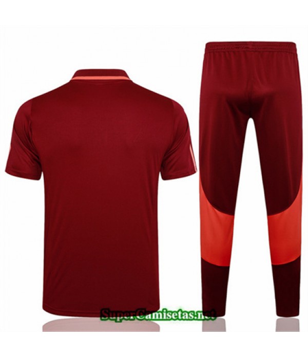 Tailandia Camiseta Kit De Entrenamiento Manchester United Polo Rojo 2024